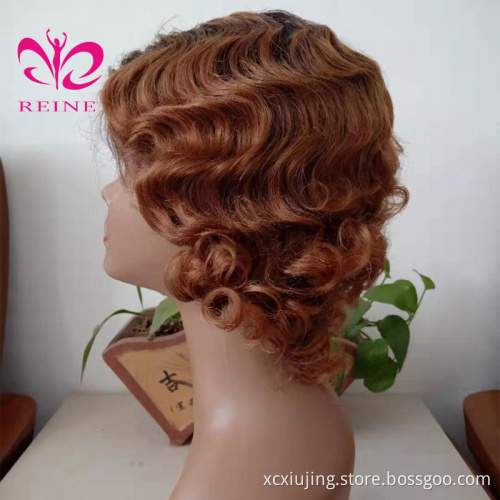 REINE New style Human Hair Pixie Cut Machine Made Wigs With Baby Hair Brazilian short Hair Wigs with New Desgin
